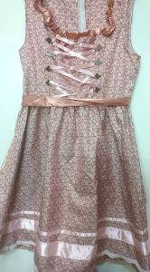 Adult Female Costumes to Hire - German Dusty Pink dress  - M